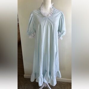 Vintage Dress Victorian Style Long Midi Maxi Ruffle Lace Ditsy Floral Prairie